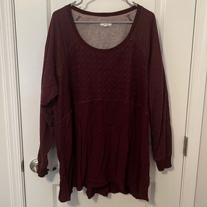 Maroon Flowy Sweater